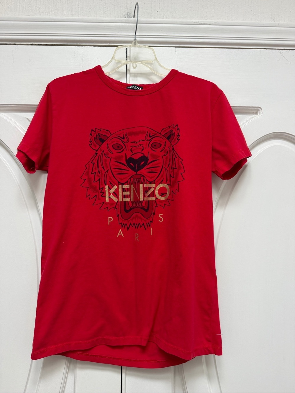 Kenzo Red Tiger Head Logo Tee M Y2K